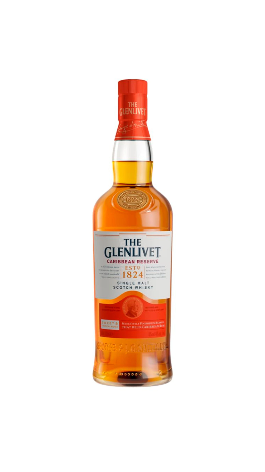the-glenlivet-caribbean-f01ae7d833a09e09d017412715519547-1024-1024.webp Whisky The Glenlivet Caribbean Reserve - 750ml - Imagem 1